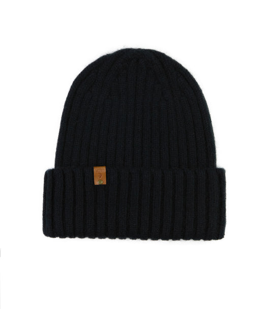 100% Cashmere Unisex Ribbed Hat