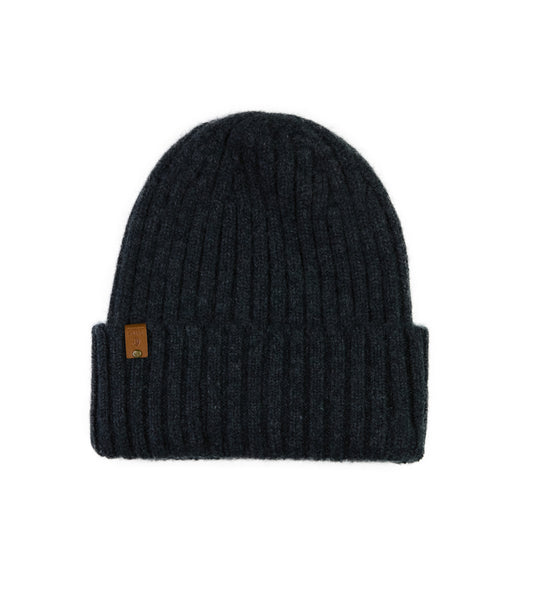 100% Cashmere Unisex Ribbed Hat