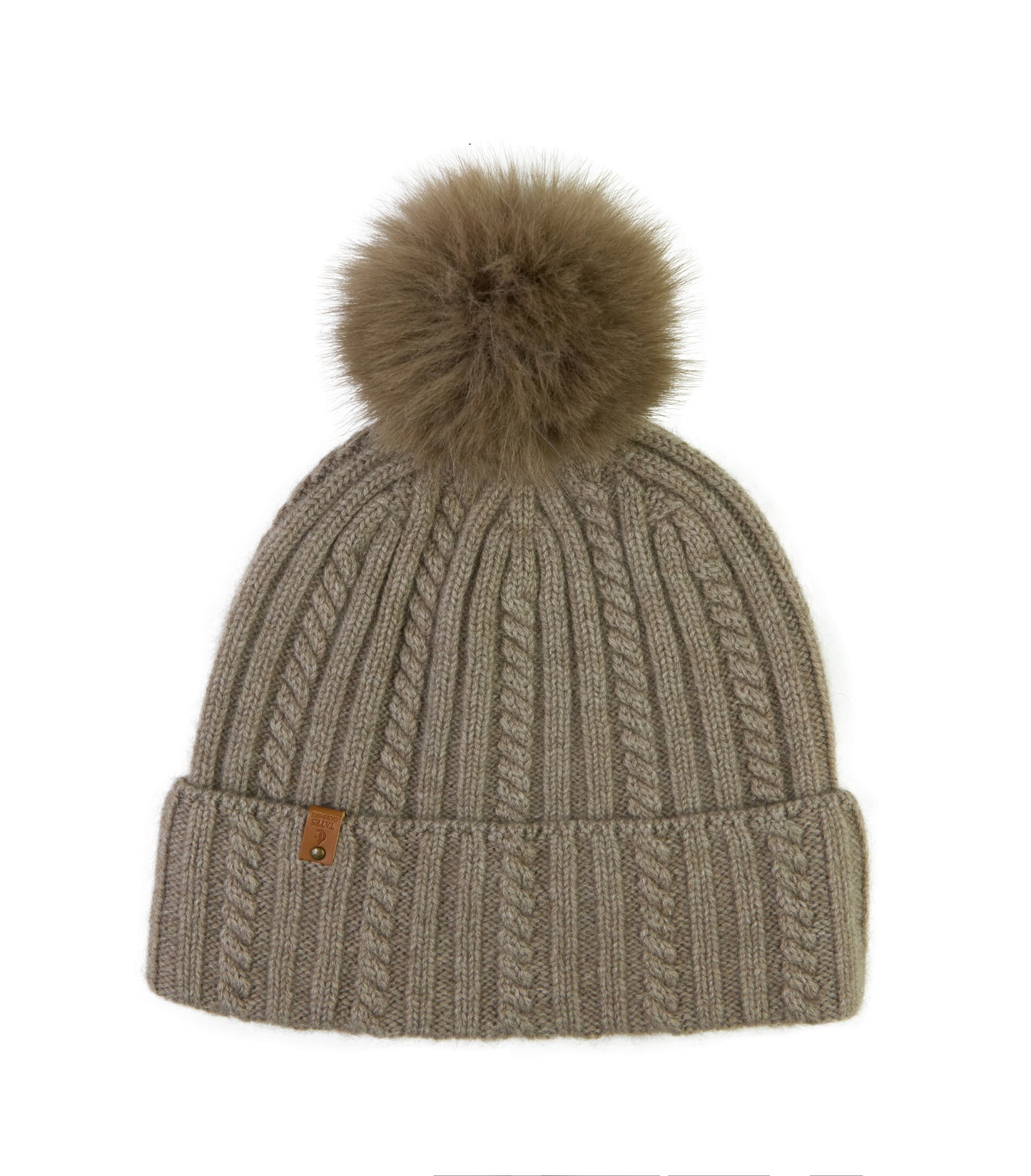 100% Cashmere Pom Pom Hat