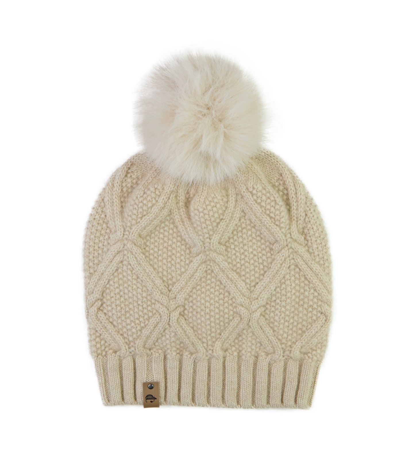 100% Cashmere Pom Pom Hat