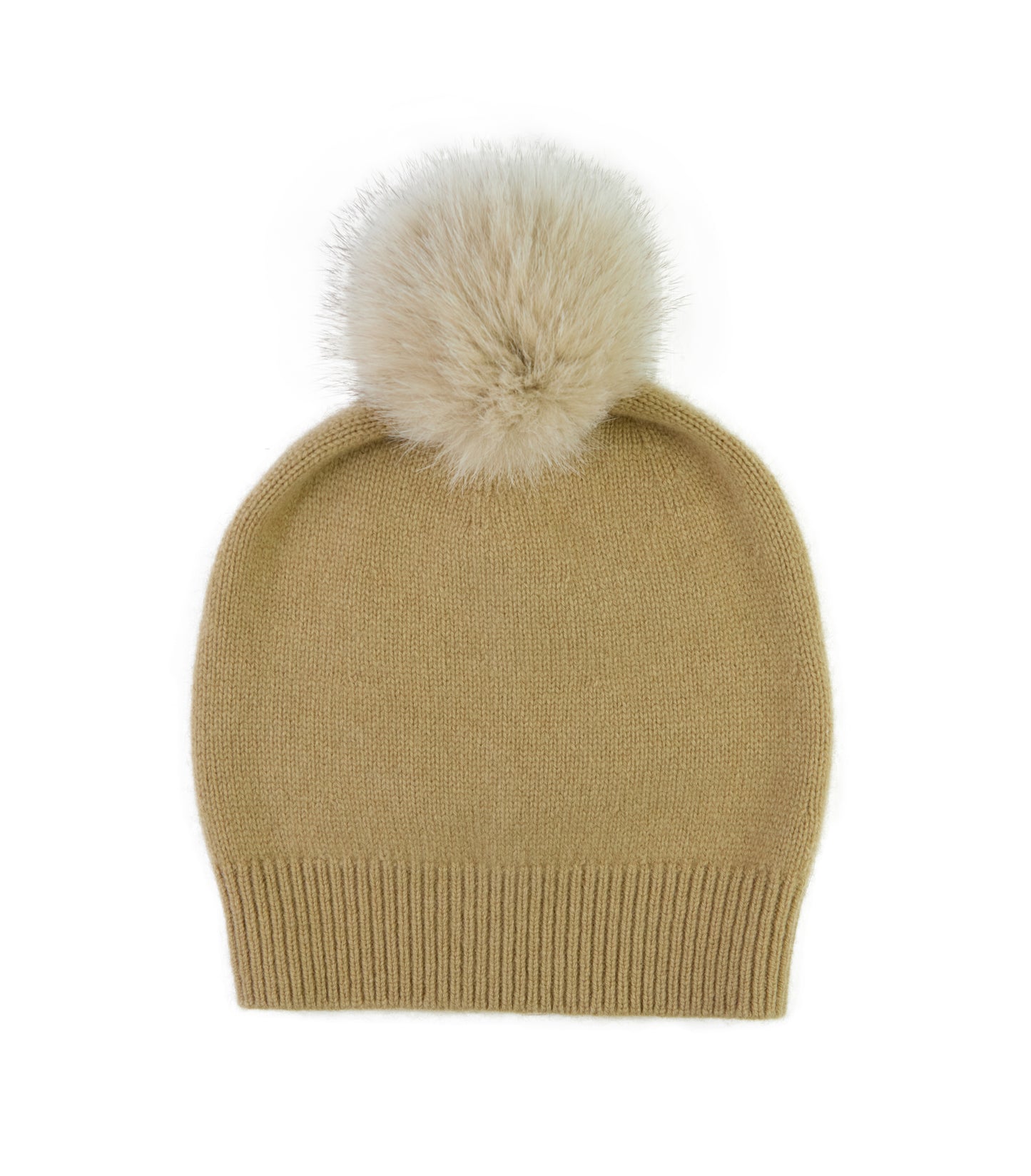 100% Cashmere Pom Pom Hat