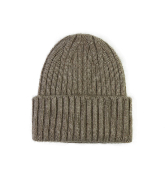 100% Cashmere Unisex Ribbed Hat