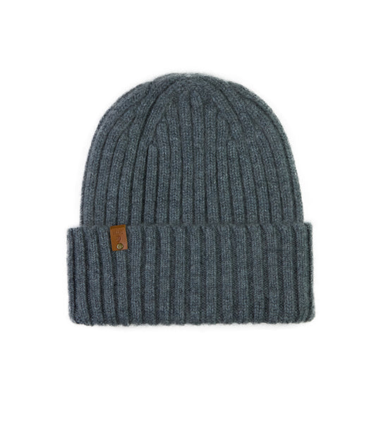 100% Cashmere Unisex Ribbed Hat