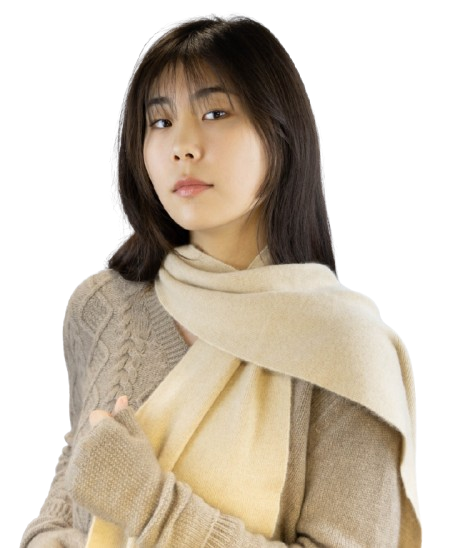Beige Pure Cashmere Scarf