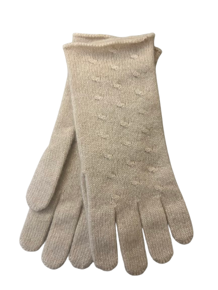 Beige Pure Cashmere Gloves