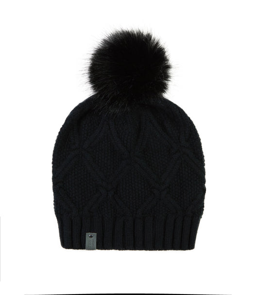 100% Cashmere Pom Pom Hat