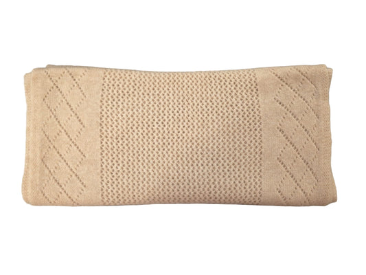 Luxurious Beige 100% Cashmere Scarf