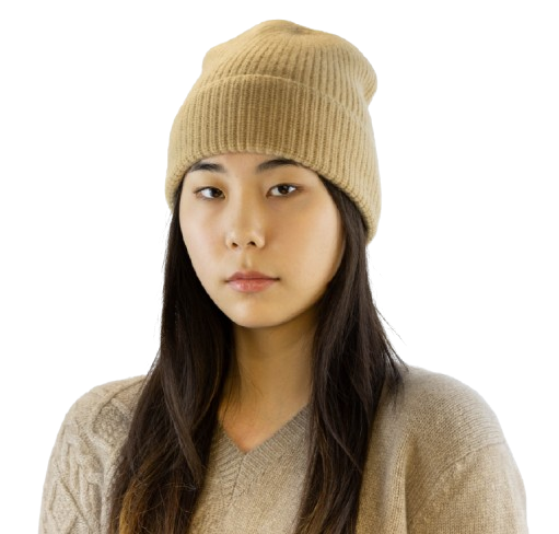 100% Cashmere Fisherman Beanie