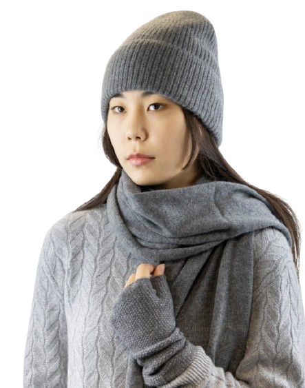 100% Cashmere Fisherman Beanie