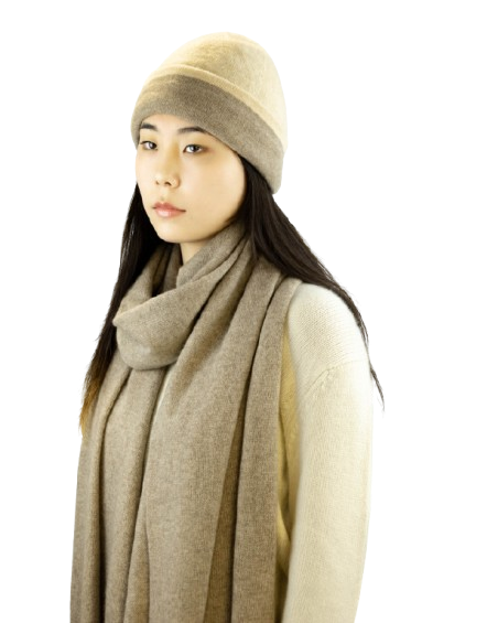 Taupe 100% Cashmere Shawl