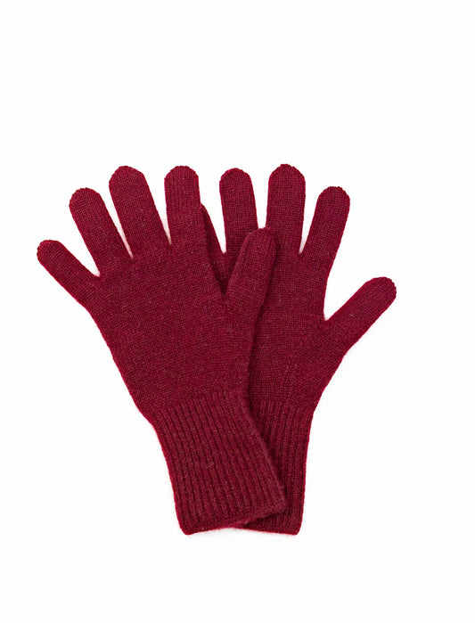 Pure Cashmere Burgundy Gloves