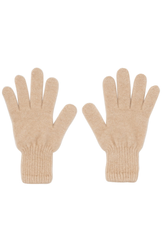 Beige 100% Cashmere Men's Gloves