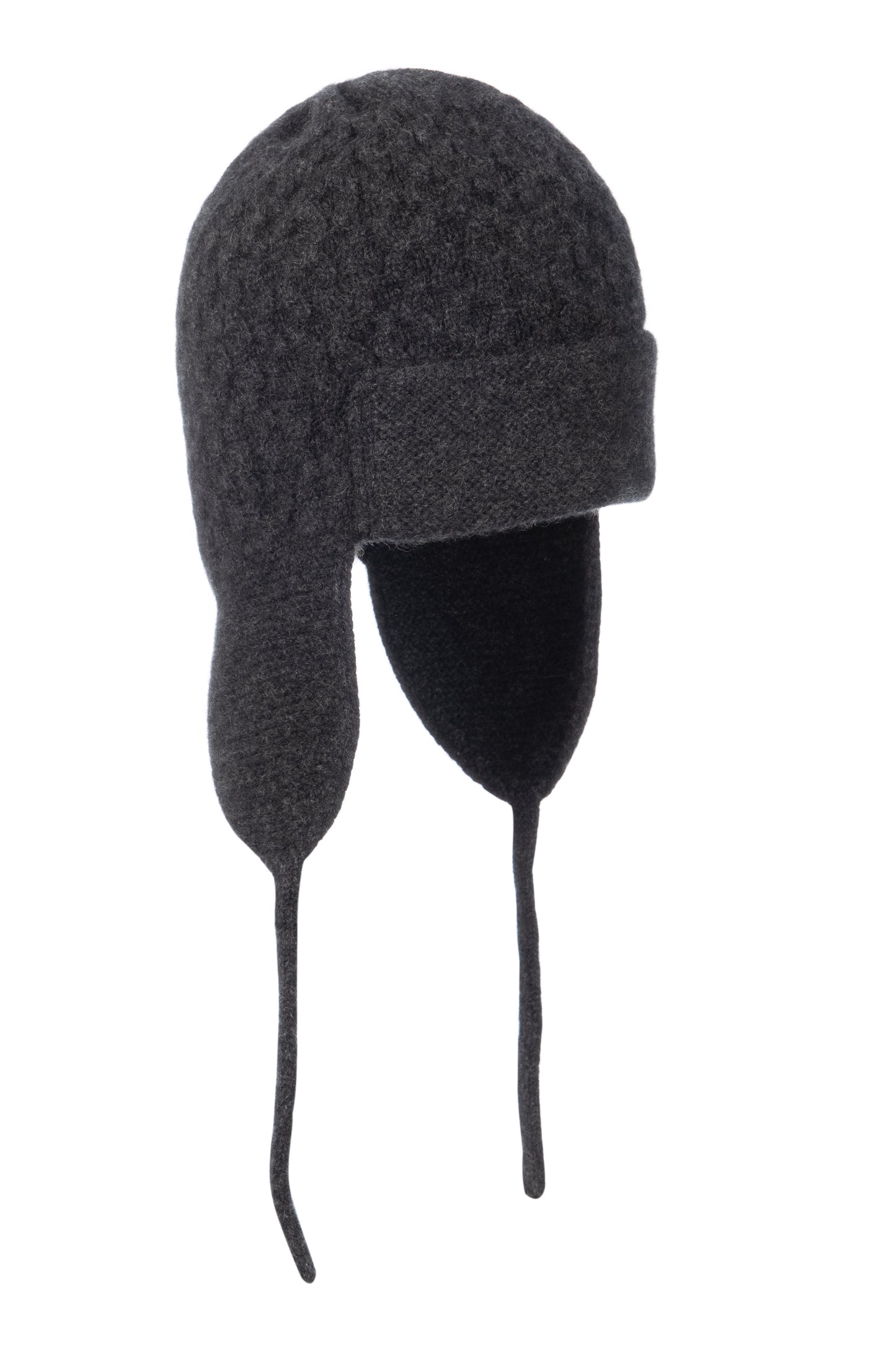 100% Cashmere Honeycomb Earflap Hat